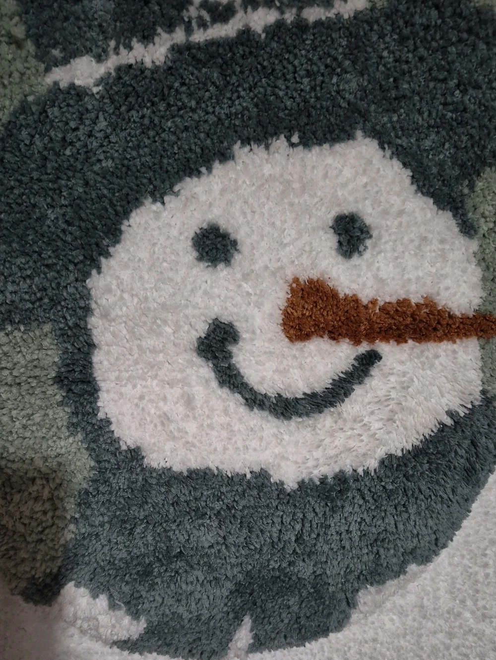 New Snowman Bath Rug Set - White and Gray Holiday Bathroom Accent